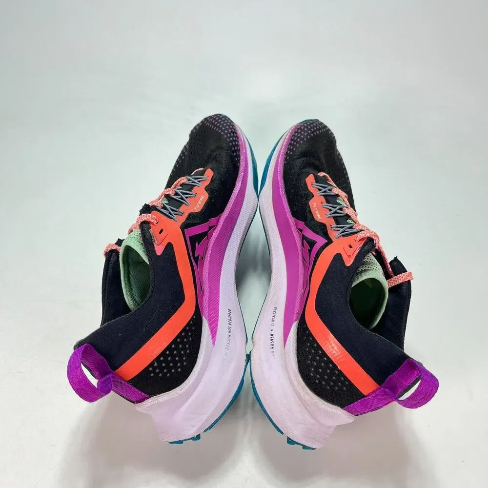 Nike React Pegasus 4 Black Magic Ember Trail Shoes DJ6158-003 Men's Size 9.5